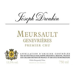 2018 Joseph Drouhin, Meursault Premier Cru, Genevrieres 6x75cl
