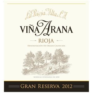 2012 La Rioja Alta, Vina Arana Gran Reserva, Rioja 6x75cl