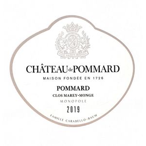 2019 Chateau de Pommard, Pommard, Clos Marey-Monge Simone 6x75cl
