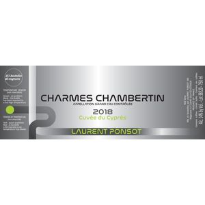 2018 Laurent Ponsot, Charmes-Chambertin Grand Cru, Cuvee du Cypres 6x75cl