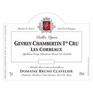 2018 Domaine Bruno Clavelier, Gevrey-Chambertin Premier Cru, Les Corbeaux Vieilles Vignes 6x75cl