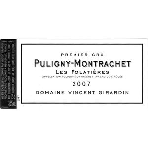 2017 Vincent Girardin, Puligny-Montrachet Premier Cru, Les Folatieres 12x75cl