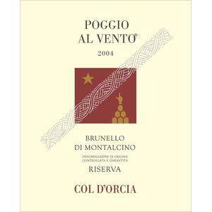 2004 Col d'Orcia, Brunello di Montalcino, Poggio Vento Riserva 6x75cl