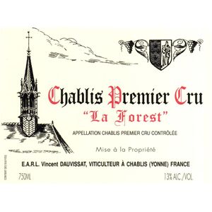 2022 Vincent Dauvissat, Chablis Premier Cru, La Forest 6x75cl