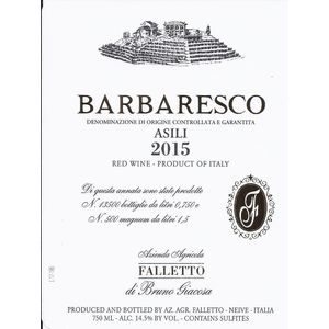 2015 Bruno Giacosa, Barbaresco, Asili 6x75cl