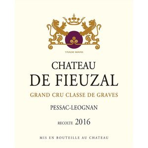 2016 Chateau de Fieuzal, Rouge Cru Classe, Pessac-Leognan 12x75cl