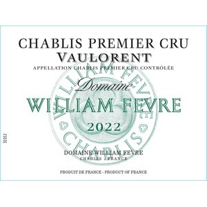 2022 Domaine William Fevre, Chablis Premier Cru, Vaulorent 6x75cl