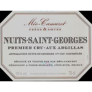 2019 Meo Camuzet Frere et Soeurs, Nuits-Saint-Georges Premier Cru, Aux Argillas 6x75cl