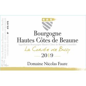 2022 Domaine Nicolas Faure, Bourgogne, Hautes Cotes de Beaune La Corvee de Bully Chardonnay 12x75cl