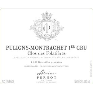 2023 Alvina Pernot, Puligny-Montrachet Premier Cru, Clos des Folatieres 6x75cl