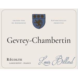 2023 Louis Billard, Gevrey-Chambertin Premier Cru, Petite Chapelle 6x75cl