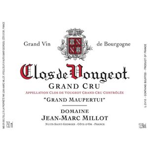 2021 Jean-Marc Millot, Clos de Vougeot Grand Cru, Grand Maupertui 6x75cl