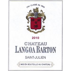 2010 Chateau Langoa Barton 3eme Cru Classe, Saint-Julien 6x75cl