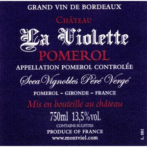 2012 Chateau La Violette, Pomerol 6x75cl