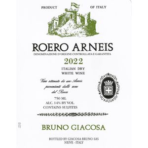 2022 Bruno Giacosa, Roero, Arneis 6x75cl