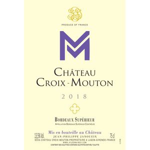 2018 Chateau Croix-Mouton, Bordeaux Superieur 1x600cl