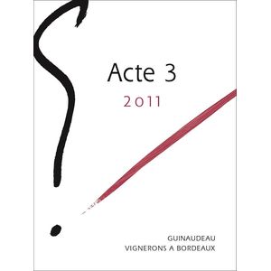 2011 G Acte 3, Guinaudeau, Bordeaux Superieur 6x75cl