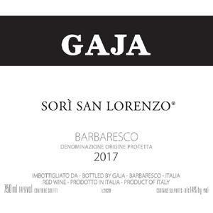2017 Gaja, Barbaresco, Sori San Lorenzo 6x75cl