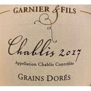 2017 Garnier & Fils, Chablis, Grains Dores 3x150cl