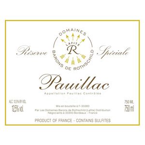 2016 Domaines Barons de Rothschild, Reserve Speciale, Pauillac 6x75cl