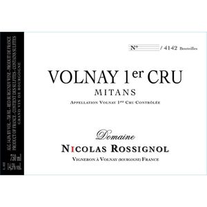 2019 Domaine Nicolas Rossignol, Volnay Premier Cru, Les Mitans 12x75cl
