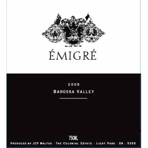 2005 The Colonial Estate, Emigre, Barossa 6x75cl