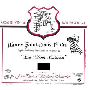 2018 Domaine Stephane Magnien, Morey-Saint-Denis Premier Cru, Monts Luisants Rouge 6x75cl