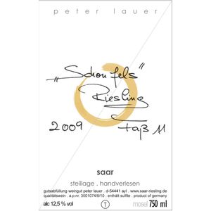 2019 Peter Lauer, Schonfels Fass 11 GG, Mosel 6x75cl