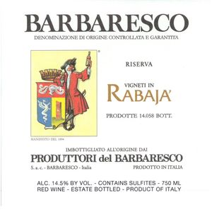 2020 Produttori del Barbaresco, Barbaresco, Rabaja Riserva 3x150cl