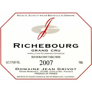 2007 Domaine Jean Grivot, Richebourg Grand Cru 6x75cl