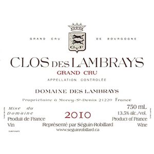 2010 Domaine des Lambrays, Clos des Lambrays Grand Cru 6x75cl
