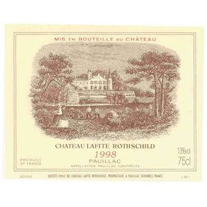 1998 Chateau Lafite Rothschild Premier Cru Classe, Pauillac 12x75cl