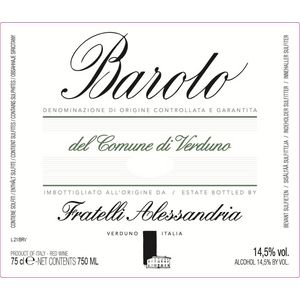 2018 Fratelli Alessandria, Barolo, Comune di Verduno 6x75cl