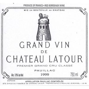1999 Chateau Latour Premier Cru Classe, Pauillac 12x75cl