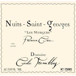 2019 Domaine Cecile Tremblay, Nuits-Saint-Georges Premier Cru, Aux Murgers 6x75cl
