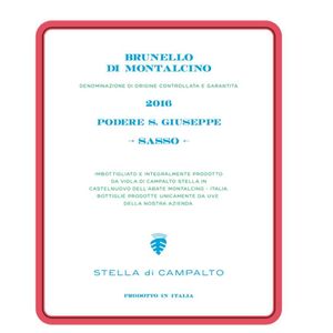 2016 Stella di Campalto (Podere S.Giuseppe), Brunello di Montalcino, Sasso 6x75cl