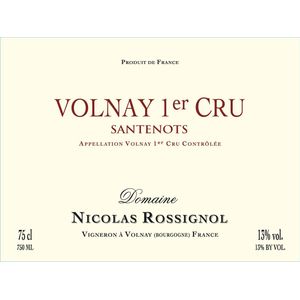 2018 Domaine Nicolas Rossignol, Volnay Premier Cru, Santenots 6x150cl