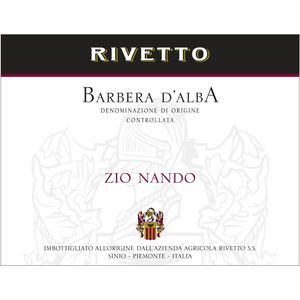 2015 Rivetto, Barbera d'Alba, Zio Nando 1x150cl