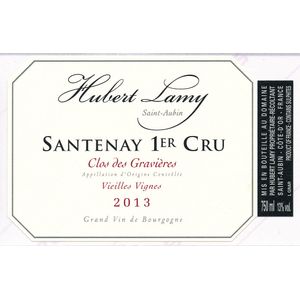 2013 Hubert Lamy, Santenay Premier Cru, Les Gravieres Vieilles Vignes 6x75cl