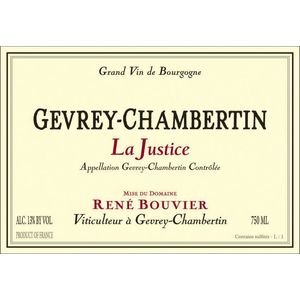 2020 Rene Bouvier, Gevrey-Chambertin, La Justice 6x75cl