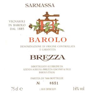 2019 Brezza, Barolo, Sarmassa 6x75cl