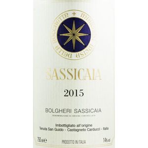 2015 Sassicaia, Tenuta San Guido, Bolgheri 6x75cl