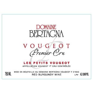 2022 Domaine Bertagna, Vougeot Premier Cru, Les Petits Vougeots 6x75cl