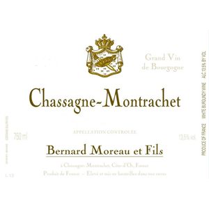 2019 Domaine Bernard Moreau, Chassagne-Montrachet, Blanc 6x75cl