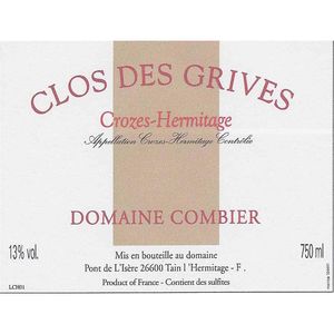 2017 Domaine Combier, Crozes-Hermitage, Clos des Grives 12x75cl