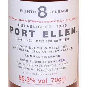 1978 Port Ellen, Single Malt 8th Release 29YO Bottled 2008, Islay 1x75cl