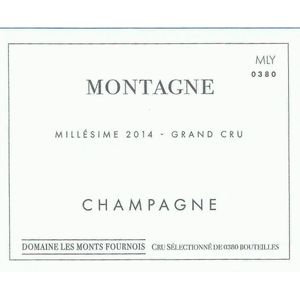 2014 Domaine Les Monts Fournois, Montagne Grand Cru, Mailly-Champagne 6x75cl