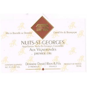 2018 Domaine Daniel Rion & Fils, Nuits-Saint-Georges Premier Cru, Aux Vignerondes 6x150cl