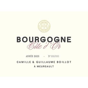 2023 Camille & Guillaume Boillot, Bourgogne, Cote d'Or 6x75cl