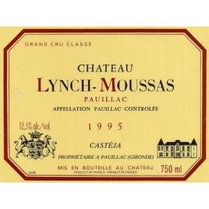 1995 Chateau Lynch-Moussas 5eme Cru Classe, Pauillac 6x75cl